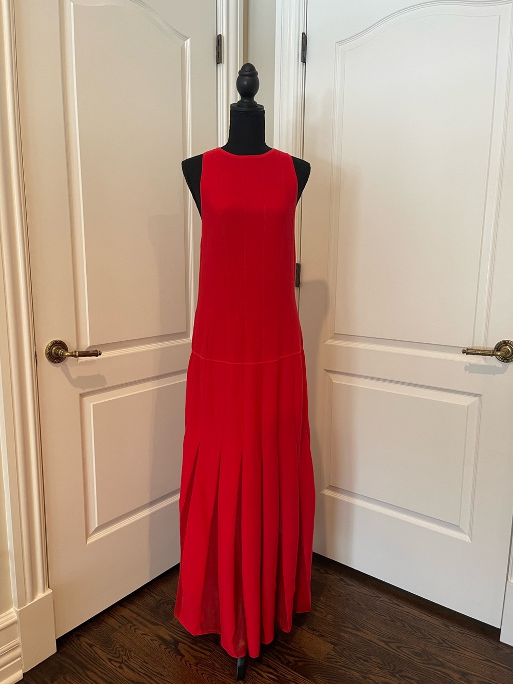 COS Vibrant Red Ribbed Maxi Dress - Picture 4 of 8
